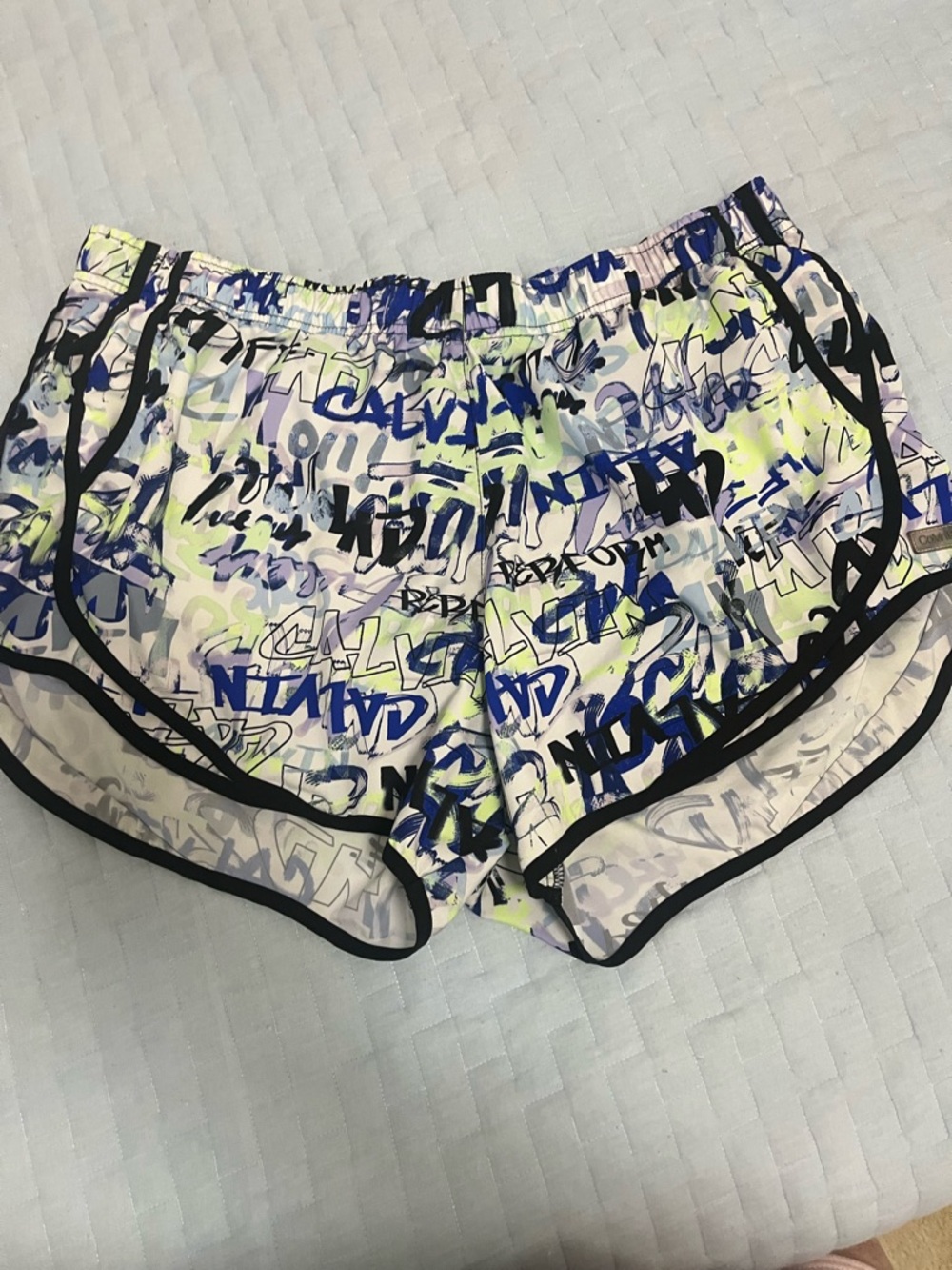 Calvin Klein Women’s Graffiti Print Running Shorts - Multicolor XXLarge